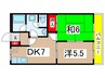 サンブレス 2DKの間取り