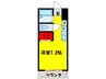 プレンストン舟入 1Rの間取り