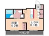 ヒルヴィスタ三滝 1LDKの間取り