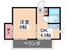 第２グリーンハイツ 1DKの間取り