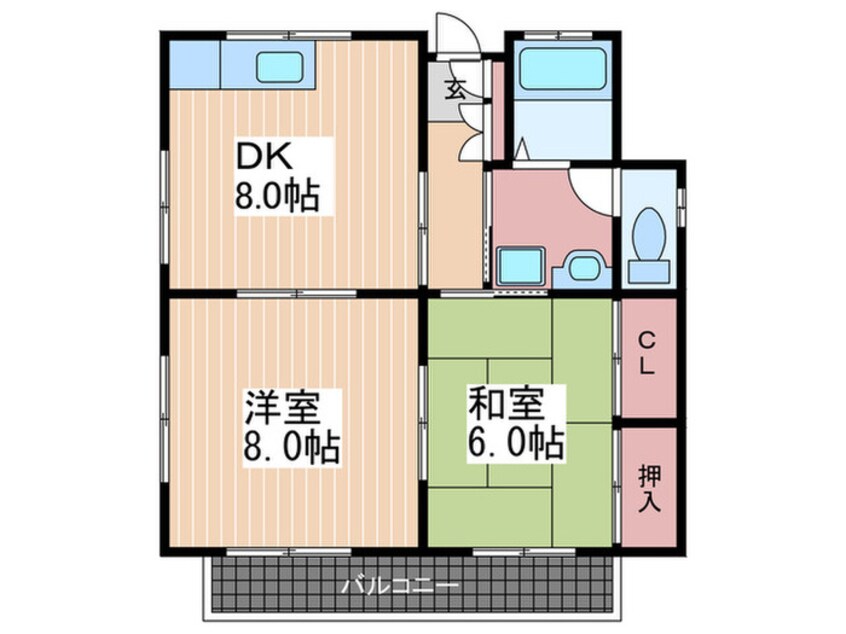 間取図 カーサ矢野西