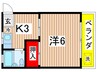 藤田荘 1Kの間取り