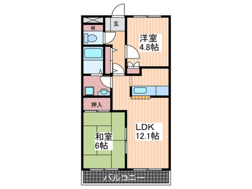 間取図 フォレストハイムＤ　Ⅱ番館