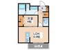 D-room高須 1LDKの間取り