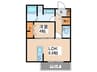 D-room高須 1LDKの間取り