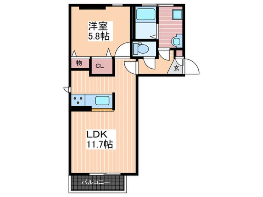 間取図 リア－ジュＢ棟