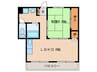 創和ビル 1LDKの間取り