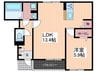 ニューライズ宮島口 1LDKの間取り