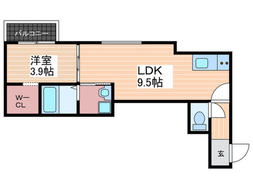 間取図 Crecia廿日市駅西