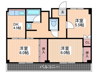 間取図 ビレッジハウス宮ヶ迫　2号棟