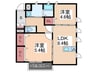 三迫APARTMENT 2LDKの間取り