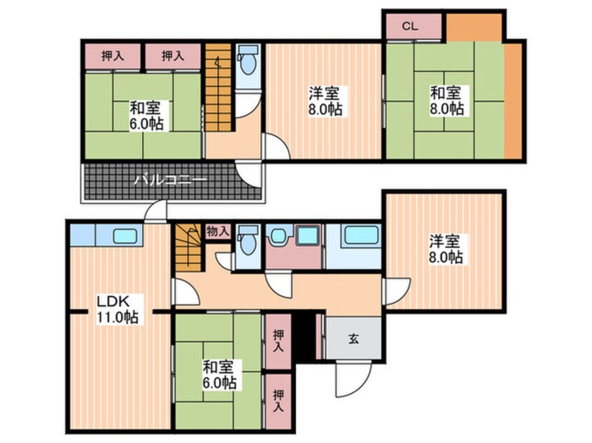 間取図 焼山東4丁目戸建て