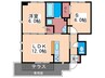 カイザーズヒルＡ 1LDK+Sの間取り