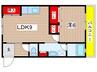 山田ビル 1LDKの間取り