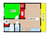 山田ビル 1LDKの間取り