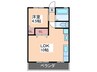 山田ビル 1LDKの間取り