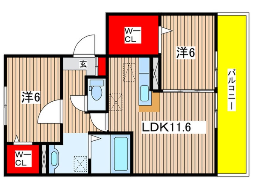 間取図 ﾌｧｲﾌﾞｽﾘｰ