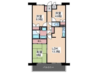 間取図 パ－クシティ草津南(502)