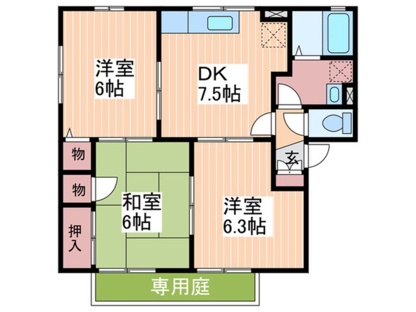 間取図 ウィルモア　Ｂ棟