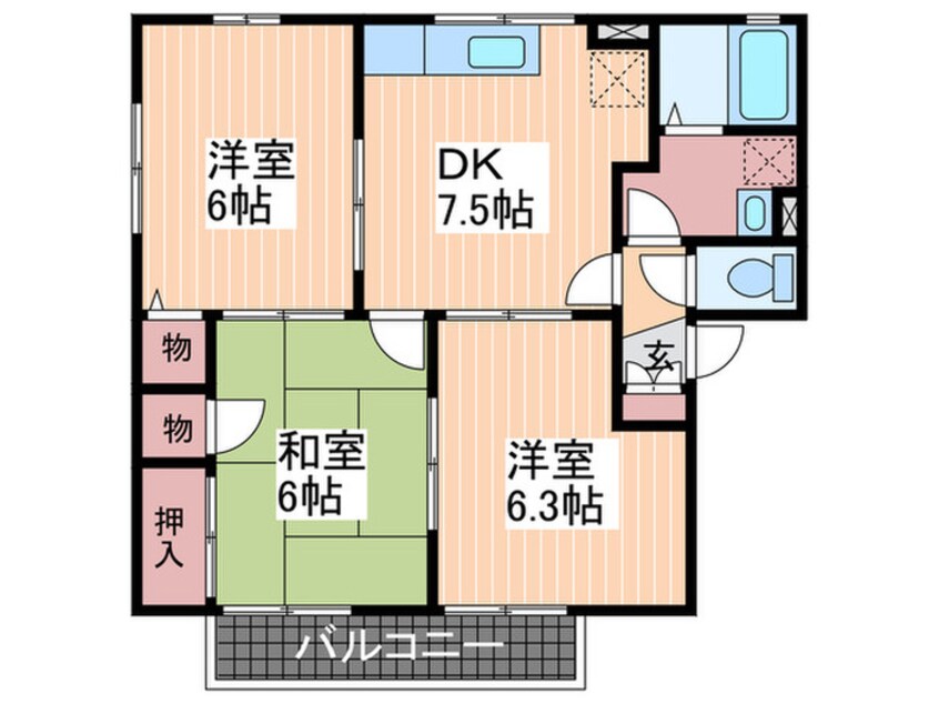 間取図 ウィルモア　Ｂ棟