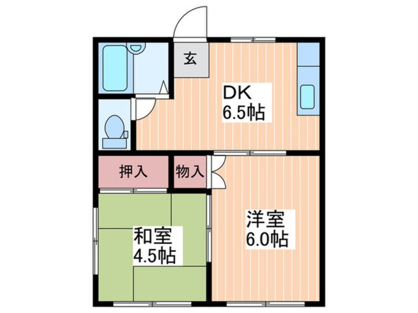 間取図 森元コーポA棟