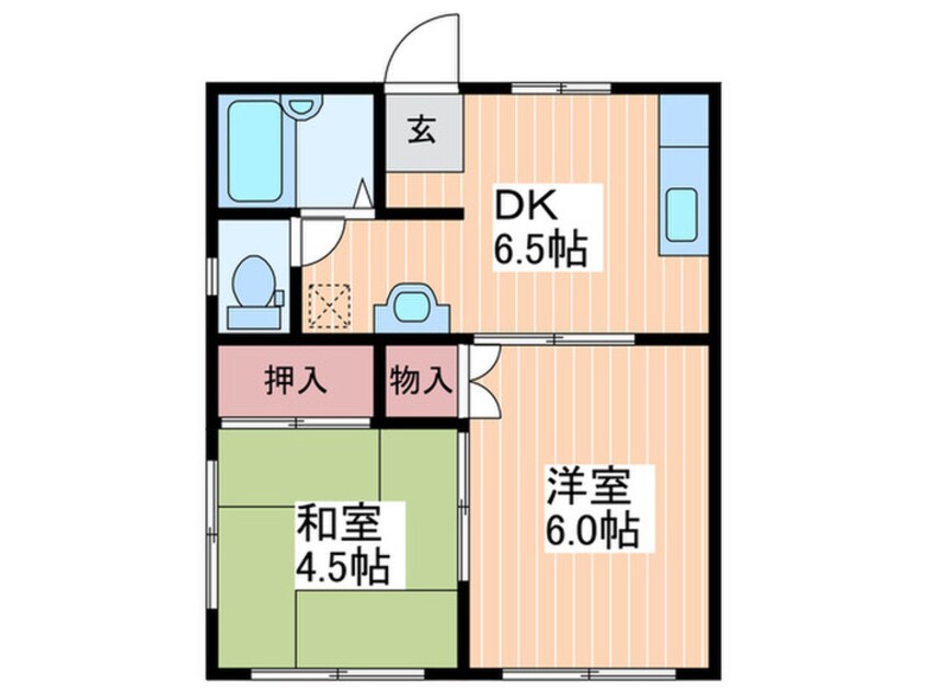 間取図 森元コーポB棟