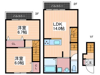 間取図 K-WOOD　A