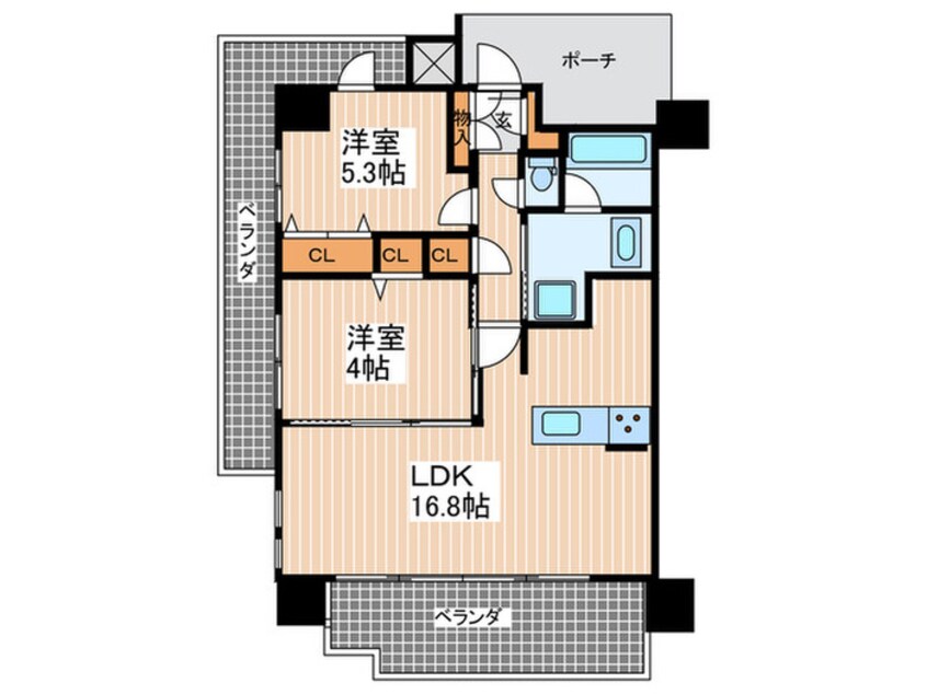 間取図 ラルステージ横川駅前（４０１）