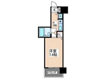 間取図 朝日プラザ横川駅前（504）