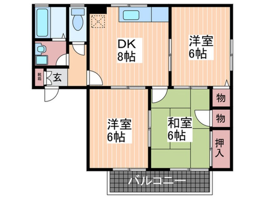 間取図 セジュールＳＨＩＧＥＮＯ　Ｂ棟