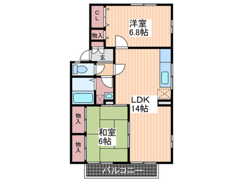 間取図 Ｖｅｒｔ宮川