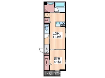 間取図 D-roomコサコ