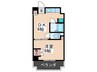 光レジデンス 1DKの間取り