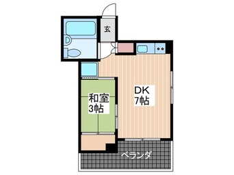 間取図 ドリームコーポ平和苑(501)