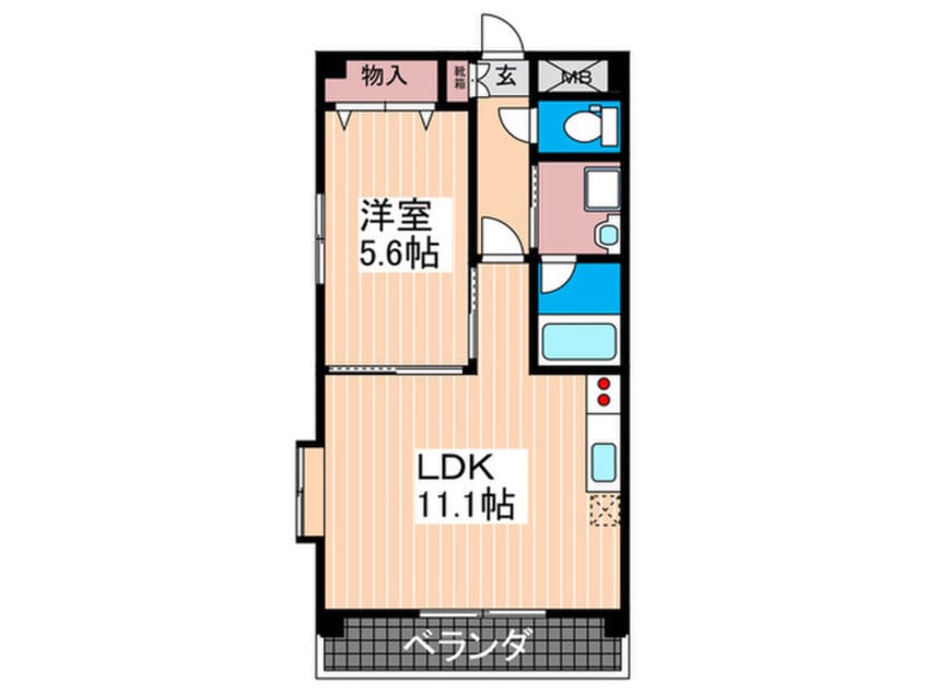 間取図 コンフォール空港通り