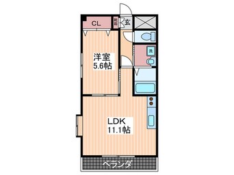 間取図 コンフォール空港通り