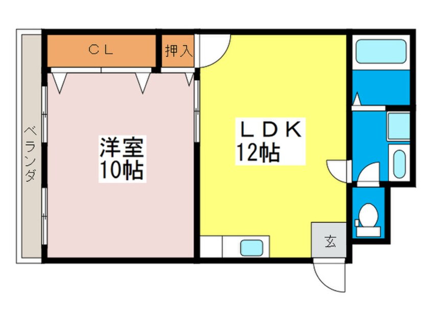 間取図 第2三田尾ﾋﾞﾙ