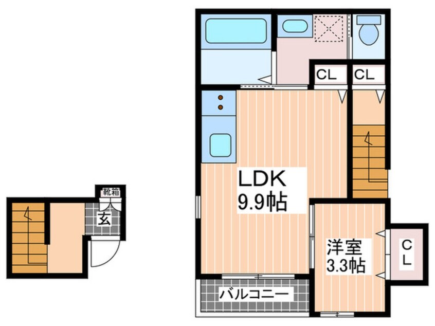 間取図 リヴェール中広