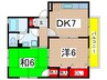 チャイブ 2DKの間取り