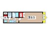 コンフォート祇園 1Kの間取り