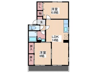 間取図 ヒマワリたけの　Ａ棟