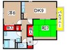 セジュ－ル友清　Ｅ棟 2DKの間取り