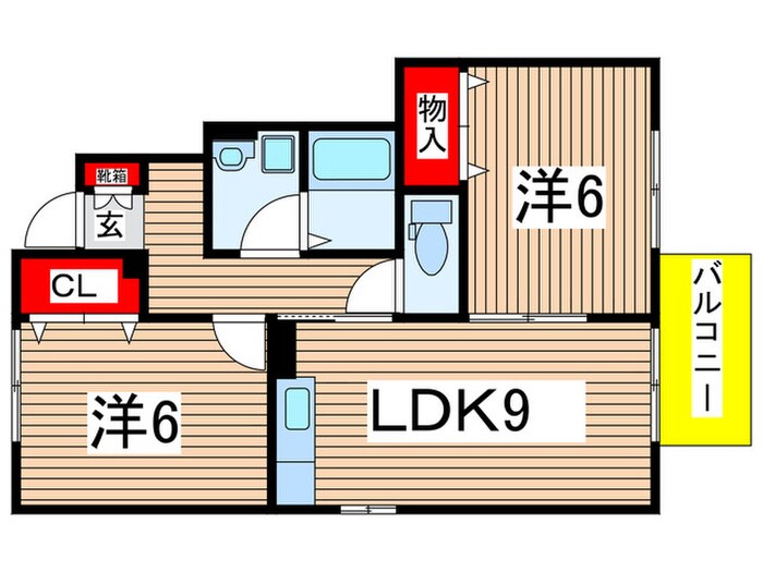 間取り図 ロ－ズコ－ト清水　Ｂ棟