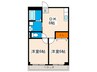 中広ハイム 2DKの間取り