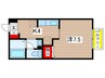 セジュ－ル昭 1Kの間取り