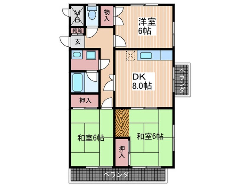 間取図 ドミール89