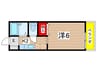 セジュール１３３ 1Kの間取り
