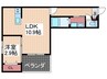 リタリッチ弐番館 1LDKの間取り