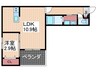 リタリッチ弐番館 1LDKの間取り