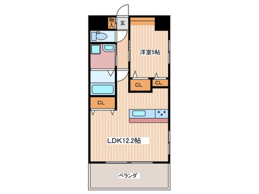 間取図 ヴェルマーレ中広Ⅱ